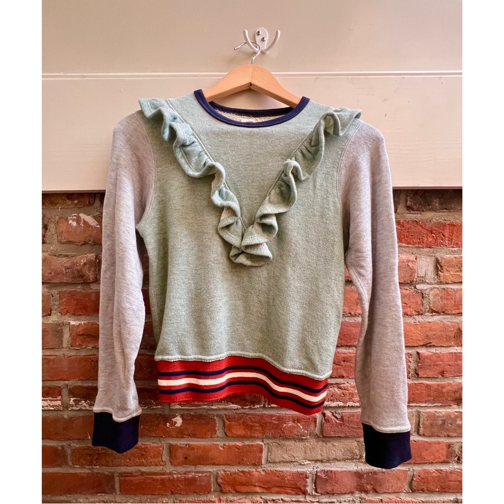 warm Blue Crew Neck Sweater